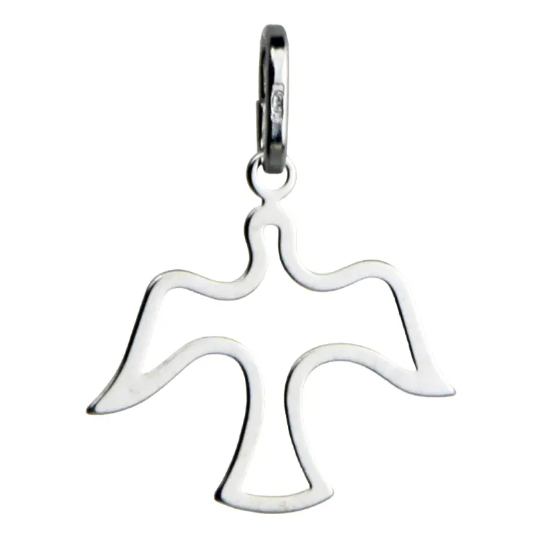 Taube - Silber 925% rhodiert (15x18mm)