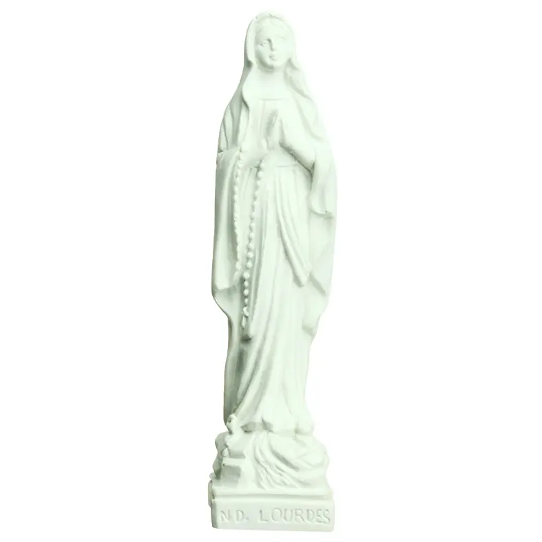 OLV Lourdes - kunsthars/wit - 12cm