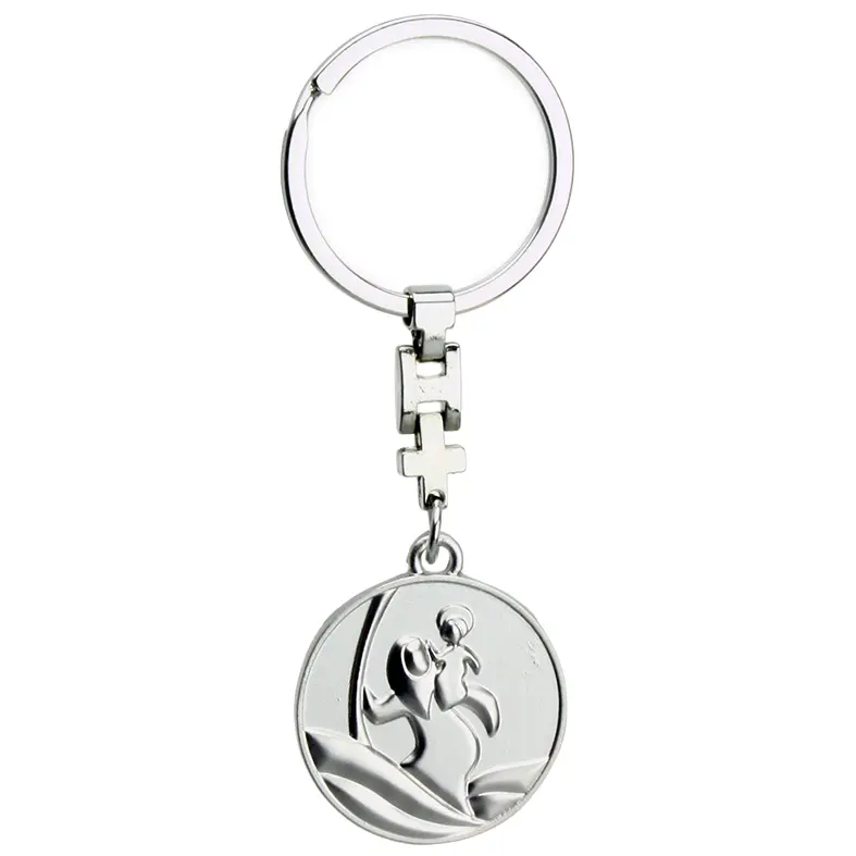 Sleutelhanger St Kristoffel modern - metaal/mod UMDV (90x30mm)