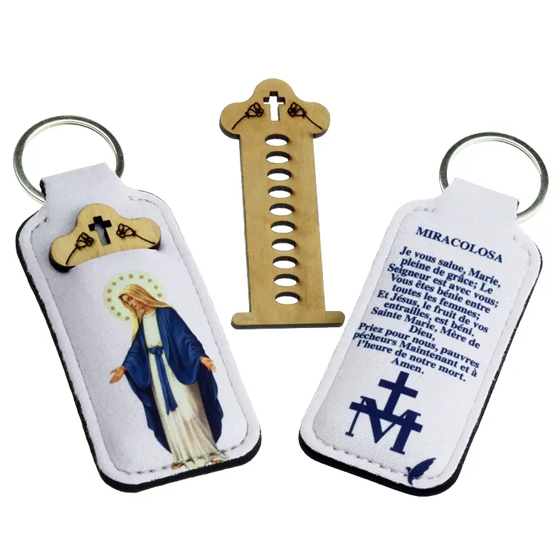 Schlüsselanhänger - Wuntertätige Madonna/texte FR (40x110mm)