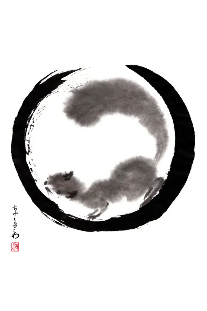 Carte double série 'Japonaise' - Ecureuil 064 - 10x15cm + envel.