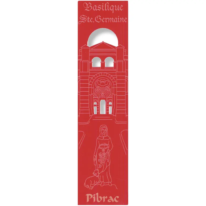 Bladwijzer gelaserd - Basilique Ste Germaine/Pibrac - assorti (52,5x210mm)