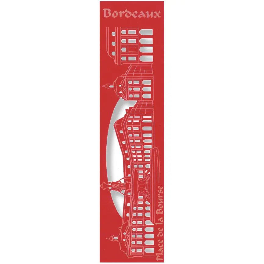 Bladwijzer gelaserd - Place de la Bourse/Bordeaux - assorti (52,5x210mm)