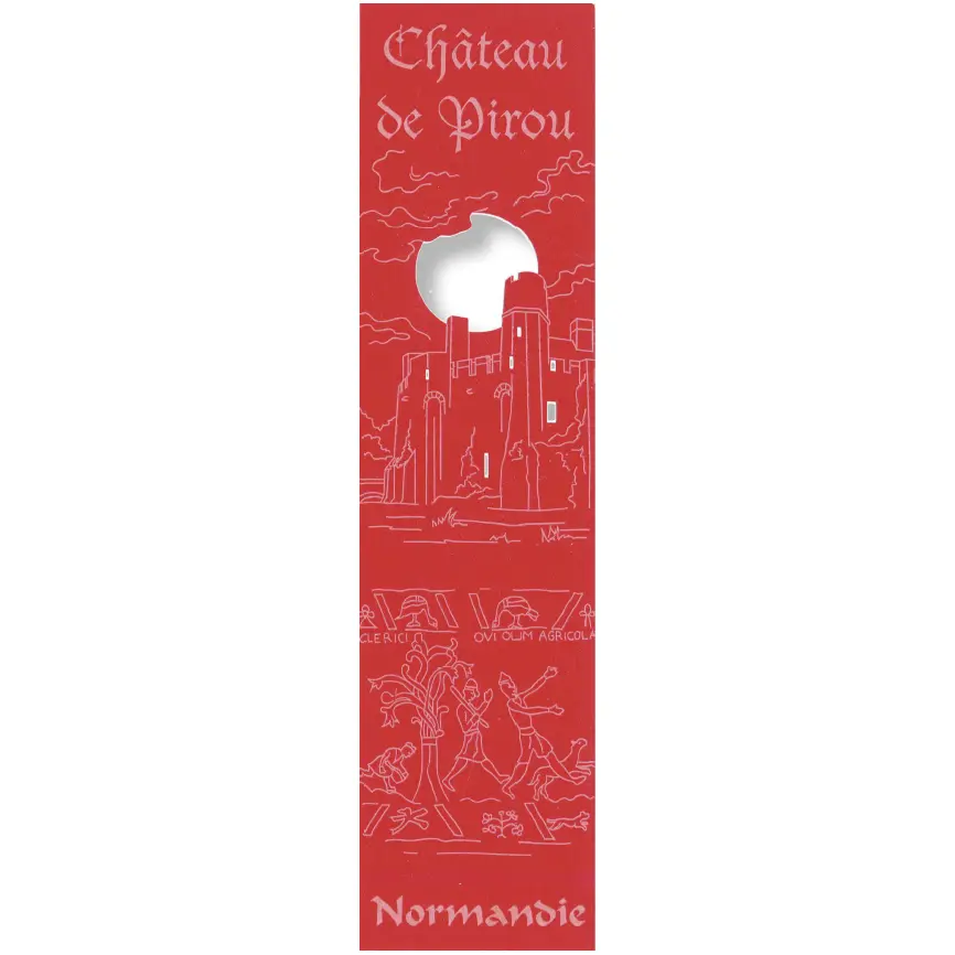 Bladwijzer gelaserd - Château de Pirou/Normandie - assorti (52,5x210mm)