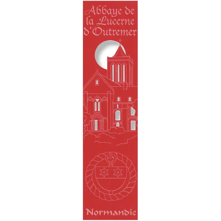 Marque-page découpé - Abbaye de la Lucerne d'Outremer/Normandie - assorti (52,5x210mm)