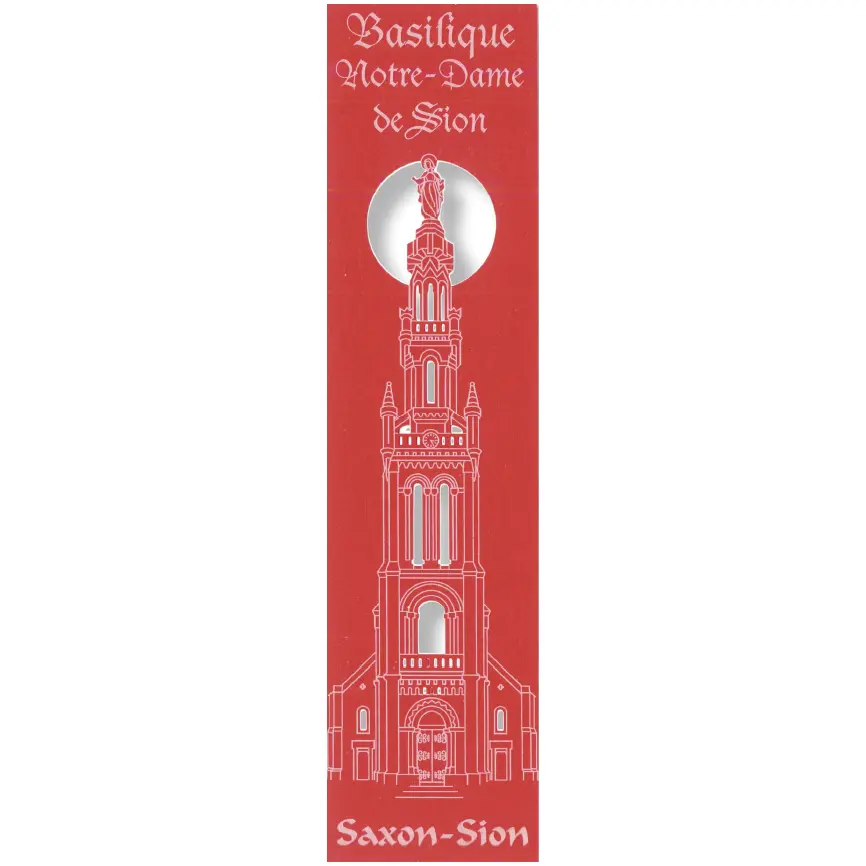 Bladwijzer gelaserd - Basilique Notre Dame/Sion - assorti (52,5x210mm)