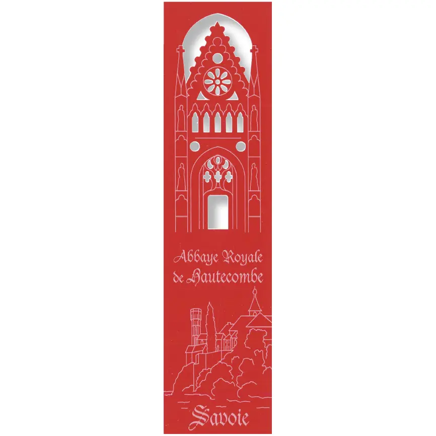 Marque-page découpé - Abbaye Royale de Hautecombe - assorti (52,5x210mm)