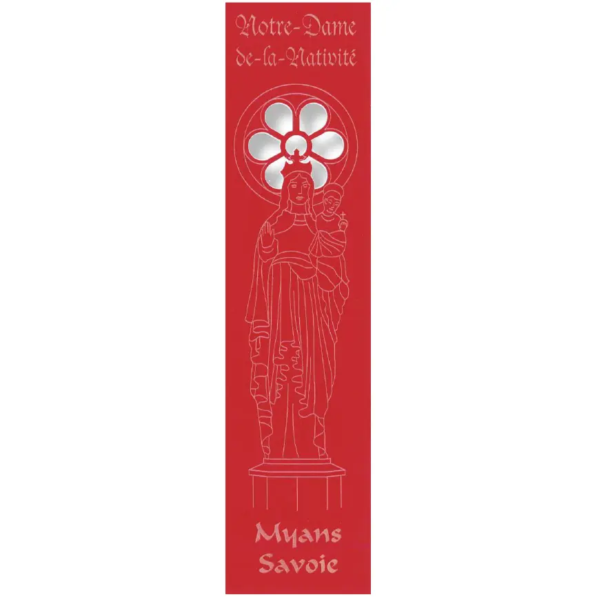 Bladwijzer gelaserd - Notre Dame de la Nativité/Myans - assorti (52,5x210mm)