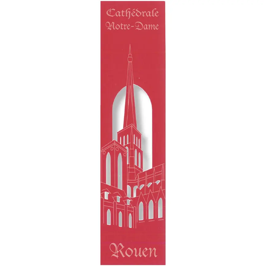 Marque-page découpé - Cath. Notre Dame/Rouen - assorti (52,5x210mm)
