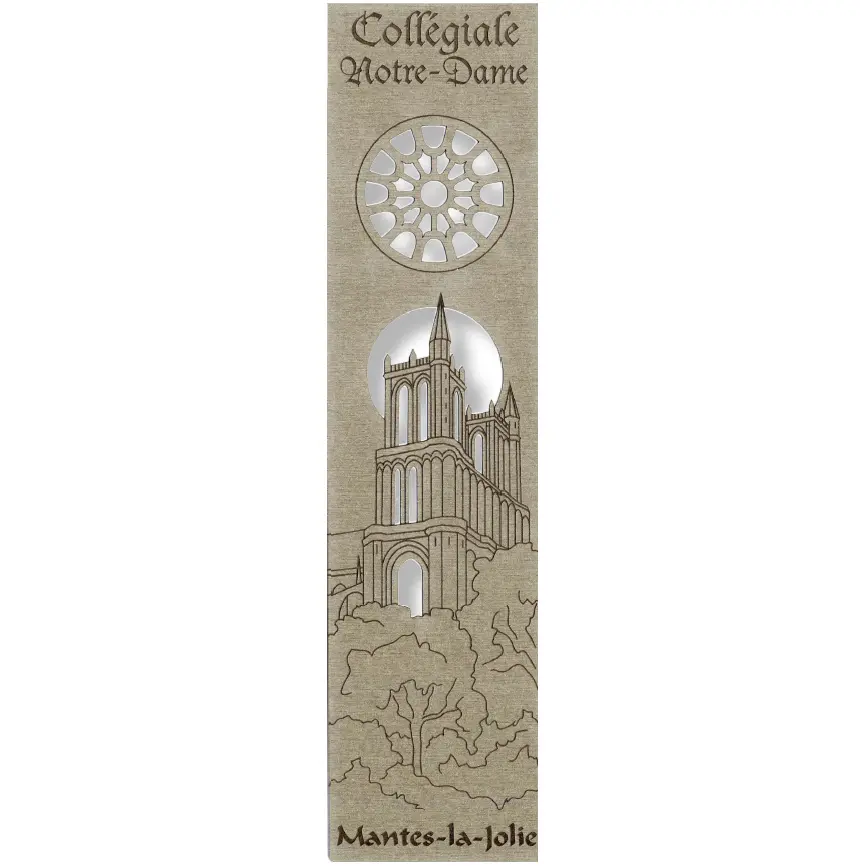 Bladwijzer gelaserd - Collégiale Notre Dame/Mantes-la-Jolie  - assorti (52,5x210mm)