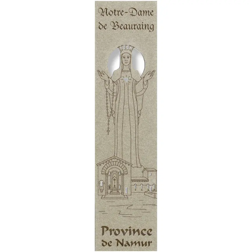 Bladwijzer gelaserd - Notre-Dame de Beauraing - assorti (52,5x210mm)