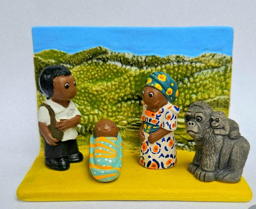 Kerstgroep "Uganda" - 7x9cm