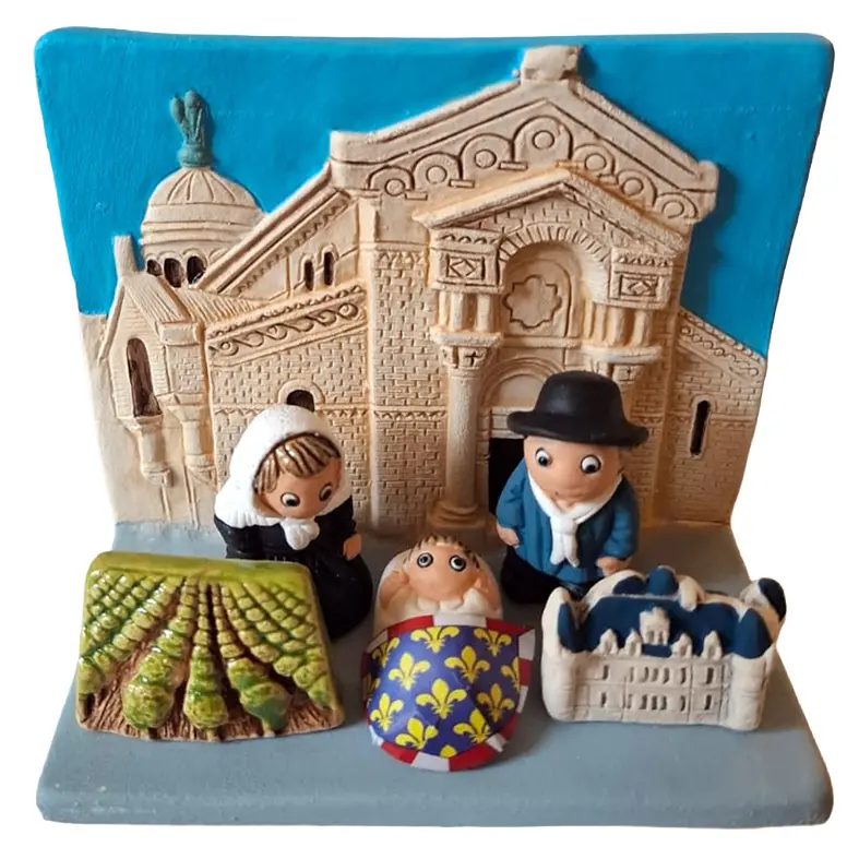 Kerstgroep "France/Touraine" - 7x8cm