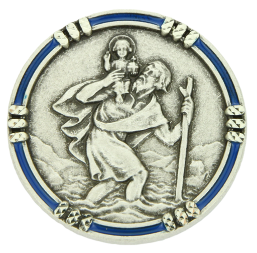 [ATM-46KRI2866] Automagneet blauw randje (Ø26mm)