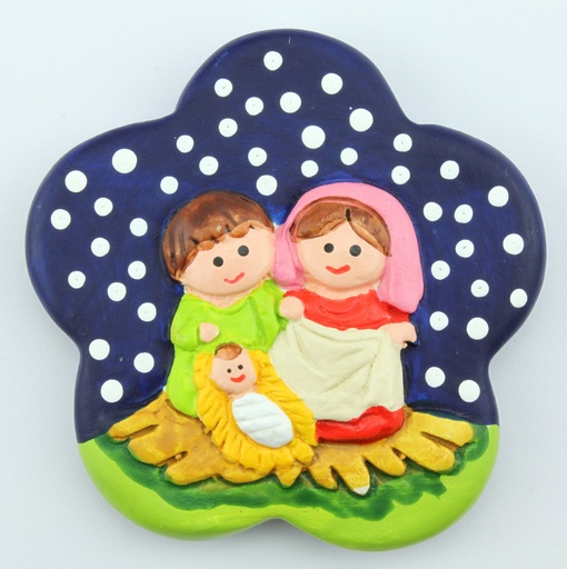 [ATM-85FAM] Frigomagneet H.Familie - terracotta /assortiment kleuren (62x62mm)