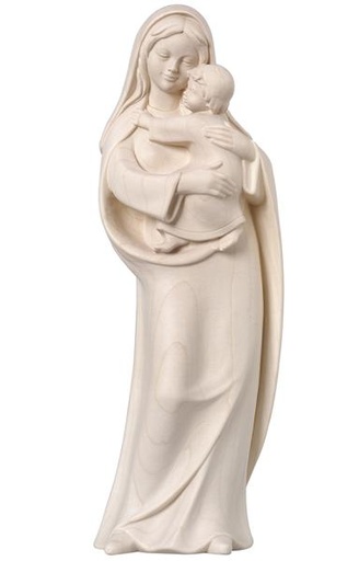 [BLD-57MDH13N] Beeld Madonna der Hoop - houtsnij/natuur - 13cm