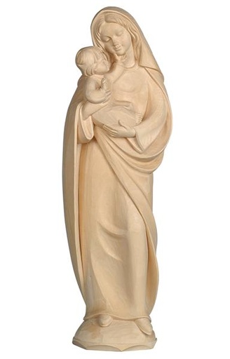 [BLD-57MPK16N] Beeld Madonna - houtsnij/natuur - 16cm
