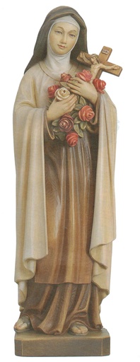 [BLD-57THE12L] Statue Ste Thérèse - bois sculpt/couleur - 12cm