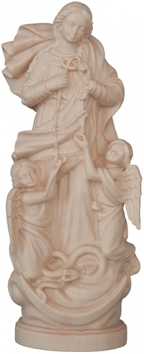 [BLD-71MQN11N] Beeld Maria die de knopen ontwaart - houtsnij/natuur - 11cm