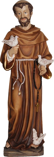 [BLD-80FRA12] Statue St François - résine - 12cm