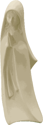 [BLD-82OLB16WT] Statue résine - Vierge priante - 16cm/blanche