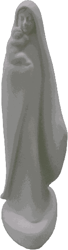 [BLD-82OLK16WT] Beeld OLVrouw met kind - kunsthars/wit - 16cm