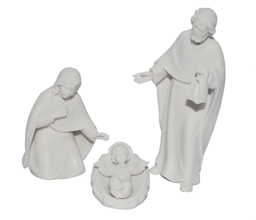 [BLD-93FAM39WT] Sainte Famille  - résine/blanche - 16 cm
