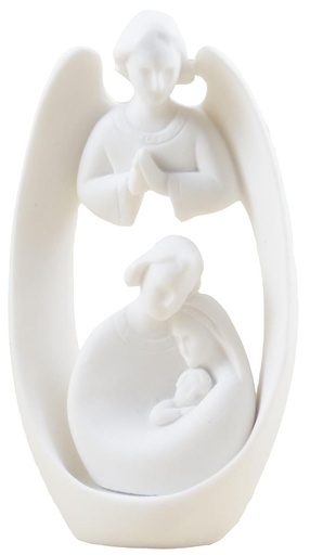 [BLD-93RBA23] Ange gloria nativite  - résine/blanche - 11*6cm