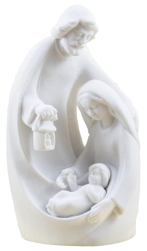 [BLD-93RBA47] Blok nativiteit  - kunsthars/wit - 11*6cm