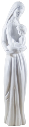 [BLD-93RBA6] Vierge moderne+bebe  - résine/blanche - 26*6cm
