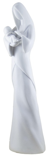 [BLD-93RBA601] Madonna met baby  - kunsthars/wit - 32*9cm