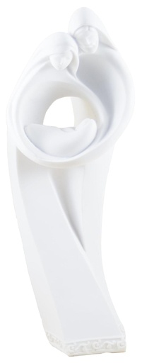 [BLD-93RBA624] Ste Famille moderne - résine/blanche - 24*9cm