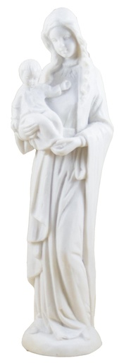 [BLD-93RBA647] Vierge tendresse  - résine/blanche - 18 cm
