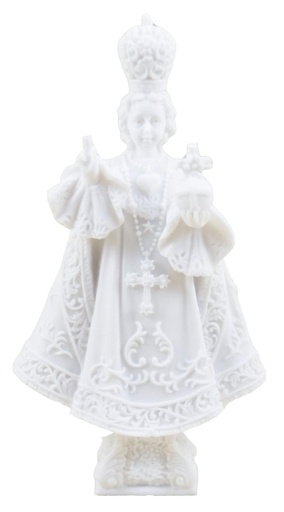 [BLD-93RBA855] Jesus de Prague  - résine/blanche - 10*5 cm