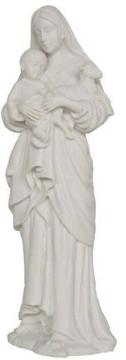 [BLD-93RBA950] Madonna jesus+schaap  - kunsthars/wit - 15*5cm