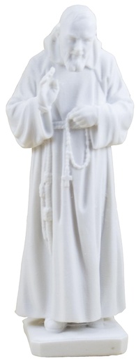 [BLD-93RBA974] Padre Pio  - résine/blanche - 14*5cm
