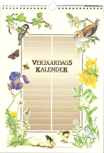 [CAL-16PERPNL] Verjaardagskalender - nederlands