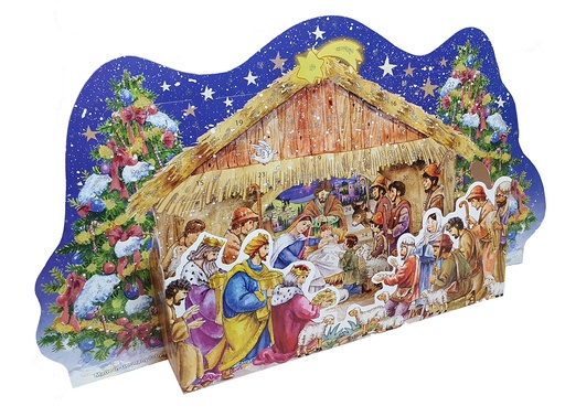 [CAL-32G3D935] Adventskalender 3D 26,5x35cm in cello/zonder tekst