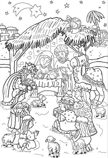 [CAL-32GR583] Adventskalender om te kleuren - 26,5x35,5cm