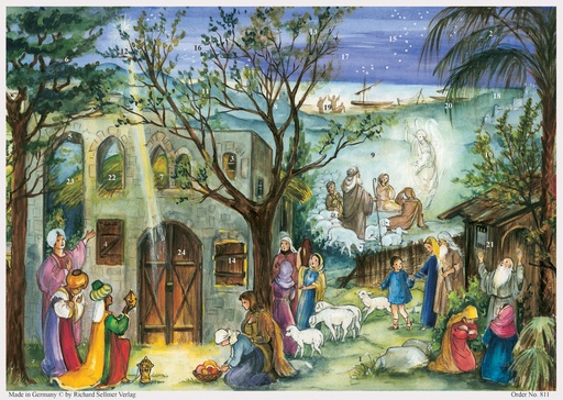[CAL-32MD811] Adventskalender 21x29,7cm in cello/zonder tekst