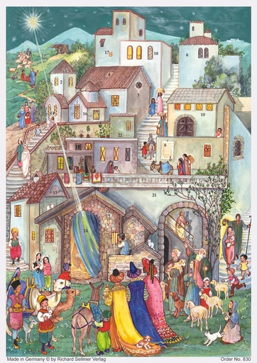 [CAL-32MD830] Adventskalender 21x29,7cm in cello/zonder tekst