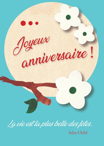 [CRT-04WC010] Carte en bois - 10x14cm - Joyeux anniversaire! ...