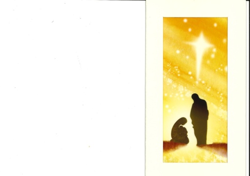 [CRT-18VIT154] Card dobble/vitro - Nativity - 8,5x15cm/cello+envel