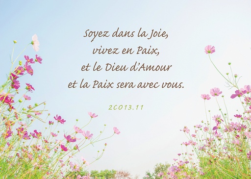 [CRT-21CS265] Kaart - 10x15cm - Soyez dans la Joie... 2 Co12,11