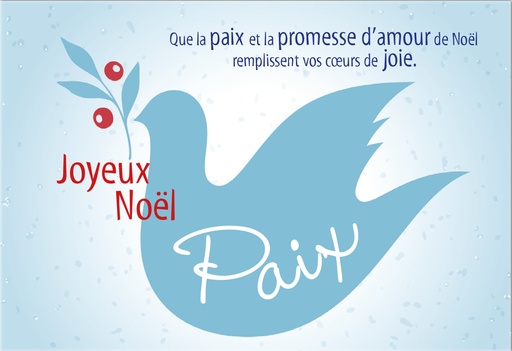 [CRT-21NS034] Carte simple Noël - 10x15cm - Joyeux Noël, Que la paix...