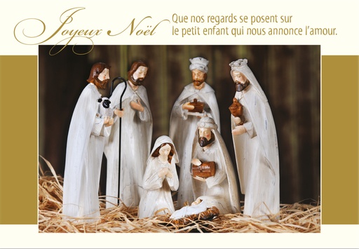 [CRT-21NS035] Kerstkaart 10x15cm - Joyeux Noël, Que nos regards...