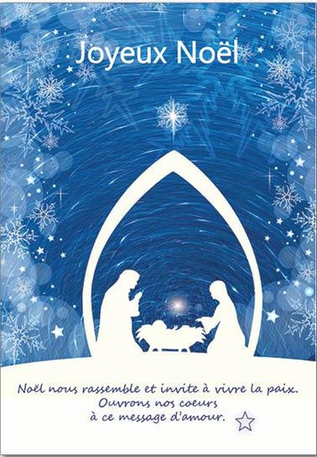 [CRT-21NS039] Carte simple Noël - 10x15cm - Noël nous rassemble et invite...