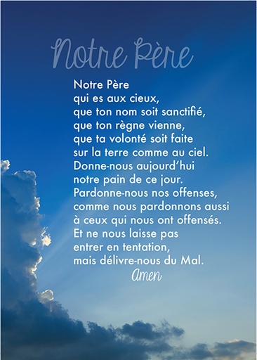 [CRT-31CS034] Carte simple 10.5x15cm - Notre père