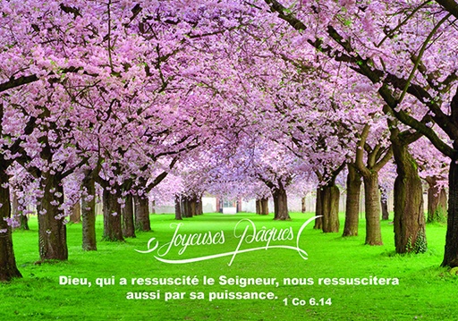 [CRT-31CS035] Carte simple 10,5x15cm - Joyeuses Pâques Dieu, qui a ress...