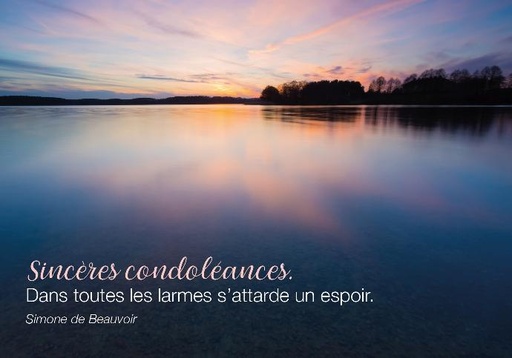 [CRT-31CS045] Kaart 10,5x15cm - Sincères Condoléances Dans toutes les larm